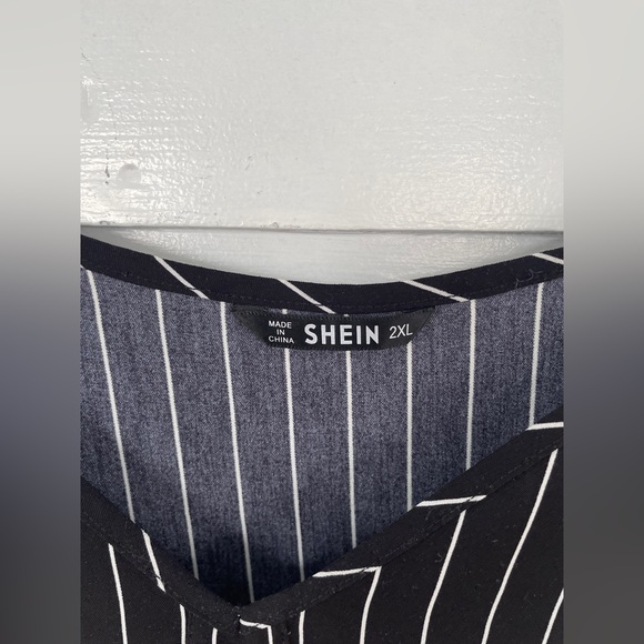 3/25 Pinstripe Spaghetti Strap SHEIN Tank Top - Picture 3 of 6